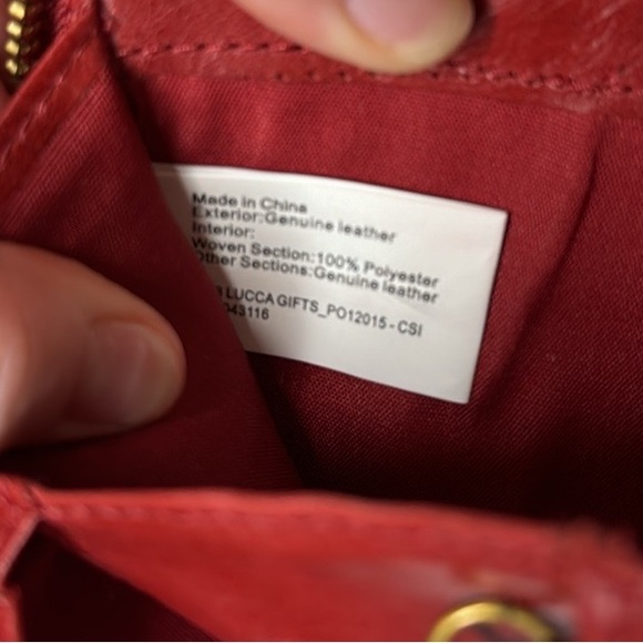 Elliott Lucca red woven leather phone wallet/wristlet - Picture 8 of 14